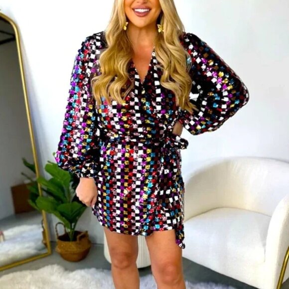 BUDDY LOVE Radiant Shine Adeline Kaleidoscope Dress NWT - Picture 6 of 12